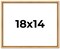 18x14 Classic Modern Gold Picture Frame - UV Acrylic, Foam Board Backing, Hanging Hardware